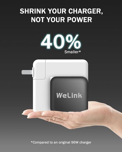 Welink 100W USB C Charger ، GAN PPS 3-PART FAST FASTER COMPACT USB C Charger Block لـ MacBook و iPad Pro و Galaxy S24 و iPhone 16/15 والمزيد in Saudi Arabia