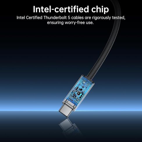 يدعم كبل بيانات Intel Certified Thunderbolt 5 ، و Cable Cable USB-C 1.6 قدم إلى USB-C ، شحن 240 واط ، ويصل إلى عرض النطاق الترددي الذي يصل إلى 120 جيجابت في الثانية ، ودعم شاشة 8K/4K ، و iPhone 16 ، و MacBook ، ومزيد من الأجهزة in Saudi Arabia