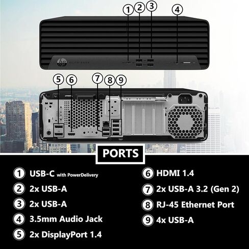 HP Elite 600 G9 SFF Business سطح المكتب PC ، Intel Core I5-13500 (Beat I7-12700) ، 32GB DDR5 RAM ، 1TB SSD ، RJ-45 ، DP PORT in Saudi Arabia