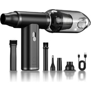 Compressed Air Duster & Vacuum Cleaner 4-in-1, 150,000RPM Powerful Electric Air Duster, Cordless Rechargeable with Adjustable Speed Handheld Air Blower for Keyboard, Car, Office, Home Electronics in Saudi Arabia