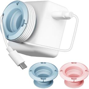 Nearockle Foldable Charger Organizer Charging Cable Winder, Compatible for USB C Charger Block, MacBook Charger, PC Charging Cords, Organization and Travel Essentials (Black&White) in Kuwait