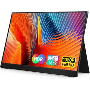 VILVA Portable-Monitor-for-Laptop - 15.6'' 1080P FHD IPS Display USB-C HDMI Portable Monitor for Laptop with Cover and Speakers External Monitor for Laptop/PC/Mac/Phone/Xbox Switch/PS4/ in Saudi Arabia