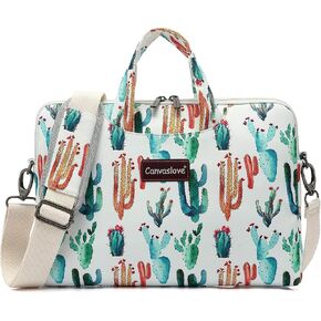 Canvaslove Laptop Shoulder Messenger Bag for MacBook Air Pro 13 inch,MacBook 14 inch and 13.3 Inch-14 inch Laptop (Grey Rose) in Saudi Arabia