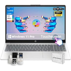 جهاز كمبيوتر محمول لشاشة HP Touchscreen للأعمال والطلاب • 15.6 "FHD IPS Disaplay • Intel 10-Core I7-1355U • Wi-Fi 6 • إزالة ضوضاء الذكاء الاصطناعي • Copilot • HD Webcam • W/Accessories • Win 11 Pro • (32 GB RAM ، 1TB SSD) in Kuwait