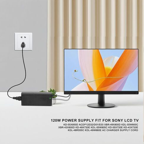 19.5V Power Supply Compatible with Sony Models KDL-55W805C, KD-55X720E, KDL-55W800C, XBR-43X800E, XBR-43X800D, XBR-49X800E, XBR-49X800D, XBR-55X850D, and KD-43X720E TV Power Supplies. in Saudi Arabia