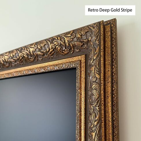 Elegant Vintage-Style TV Frame Compatible ONLY with Samsung The Frame/PRO TV (32'',43",50",55",65",75" 85", Fits 2021-2025 The Frame/2025 The Frame PRO,LS03A/B/C/D/FA/FW) (Deep Gold, 55) in Saudi Arabia
