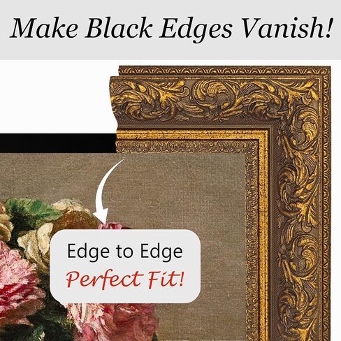Elegant Vintage-Style TV Frame Compatible ONLY with Samsung The Frame/PRO TV (32'',43",50",55",65",75" 85", Fits 2021-2025 The Frame/2025 The Frame PRO,LS03A/B/C/D/FA/FW) (Deep Gold, 55) in Saudi Arabia