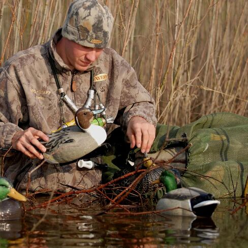 Avery Square Bottom Decoy Bag | Waterfowl Tote with Rigid Base for Easy Loading, Durable Vinyl-Coated Mesh & Adjustable Straps | Duck Hunting Gear Organizer in Saudi Arabia