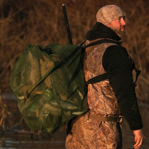 Avery Square Bottom Decoy Bag | Waterfowl Tote with Rigid Base for Easy Loading, Durable Vinyl-Coated Mesh & Adjustable Straps | Duck Hunting Gear Organizer in Saudi Arabia