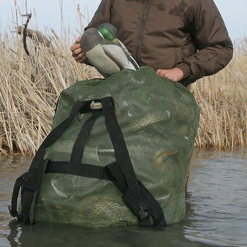 Avery Square Bottom Decoy Bag | Waterfowl Tote with Rigid Base for Easy Loading, Durable Vinyl-Coated Mesh & Adjustable Straps | Duck Hunting Gear Organizer in Saudi Arabia