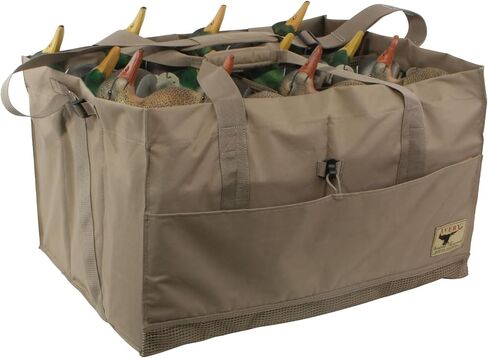 Avery 12-Slot 6.5" x 6.5" Waterfowl Hunting Durable Duck Decoy Bag w/Adjustable No-Slip Padded Shoulder Strap & Mesh Bottom, Field Khaki in Saudi Arabia
