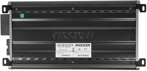 Kicker 46CXA6605T CXA660.5 660W 5 قنوات مضخم سيارة الفئة A/BwithClass D حزمة AMP مع Rockville RWK42 4 GAUGE 4 Chan Car AMP الأسلاك الأسلاك مجموعة الأسلاك (2) RCA'S in Saudi Arabia