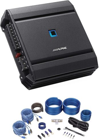 Alpine S2-A36F 320w RMS 4-Channel S-Series Car Audio Amplifier Class D + Absolute KIT4-2RCA 4 Gauge Amp Kit in Saudi Arabia