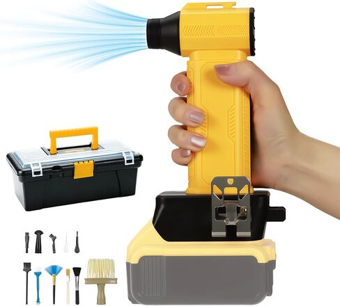 Compressed Air Duster Cordless Dust Blower for Dewalt 20V Battery, 130000RPM Brushless Turbo Fan Handheld Mini Jet Dry Blower for Keyboard Car Camping Workshop Home Cleaning(Battery Not Included) in Saudi Arabia