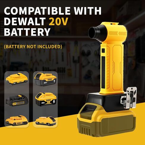 Compressed Air Duster Cordless Dust Blower for Dewalt 20V Battery, 130000RPM Brushless Turbo Fan Handheld Mini Jet Dry Blower for Keyboard Car Camping Workshop Home Cleaning(Battery Not Included) in Saudi Arabia