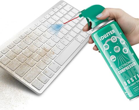 iDuster Compressed Air Duster for Electronics - Disposable Cleaning Duster Compressed Air Can for Computer and Keyboard, 6 Packs in Saudi Arabia