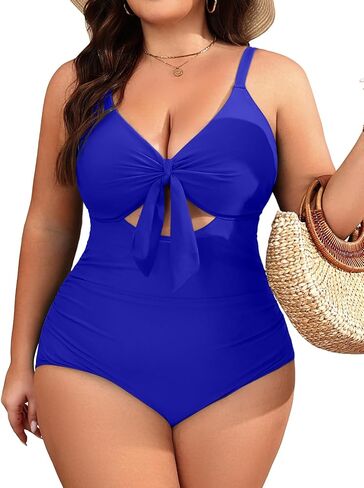 Aqua Eve Plus Size One Piece Swimsuit for Women Tummy Control Bathing Suit Cutout Swimwear in Saudi Arabia