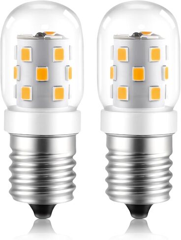 KEIVO LED Microwave Light Bulbs Under Hood, 3W 380LM, E17 LED Bulb Dimmable, Warm White 3000K, 40W Equivalent LED Appliance Bulb for Over Stove, 2-Pack in Saudi Arabia