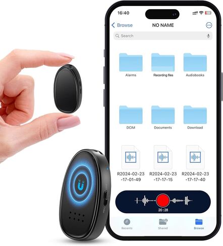 128GB (9680 Hours) Digital Voice Recorder with Triple Noise Reduction, MP3 Audio Recorder with Outside Speaker, 3072kbps HD Portable Recording Device for Work, Lectures, Black in Saudi Arabia