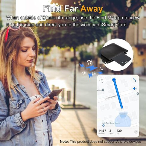 [Apple MFi Certified] LBPRT Air-Tag Card Rechargeable Wallet Tracker Thin 1.6mm 2 Pack, Smart Locator Work with Apple Find My (iOS Only, Android not Supported), Item Finder for Luggage Suitcase Bags. in Saudi Arabia