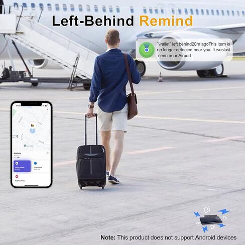 [Apple MFi Certified] LBPRT Air-Tag Card Rechargeable Wallet Tracker Thin 1.6mm 2 Pack, Smart Locator Work with Apple Find My (iOS Only, Android not Supported), Item Finder for Luggage Suitcase Bags. in Saudi Arabia