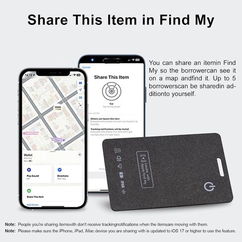 [Apple MFi Certified] LBPRT Air-Tag Card Rechargeable Wallet Tracker Thin 1.6mm 2 Pack, Smart Locator Work with Apple Find My (iOS Only, Android not Supported), Item Finder for Luggage Suitcase Bags. in Saudi Arabia