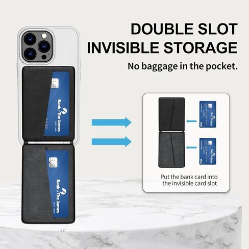 Hualele for Magsafe Wallet مع حامل ثلاثي القوائم عبر الهاتف ، محفظة الهاتف المغناطيسي حامل ، حامل بطاقة مغناطيسية قابلة للتعديل ، ترايبود صورة شخصية غير مرئية لـ iPhone 16/15/14/13/12 سلسلة ، أسود in Kuwait