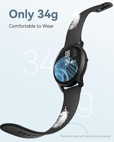 Agptek Smart Watch for Women ، 5ATM Waterproof Smartwatch للهواتف Android و iOS ، ومتعقب اللياقة البدنية مع أكثر من 100 أوضاع رياضية ، ومراقبة معدل ضربات القلب شاشة نوم ، وردي in Saudi Arabia