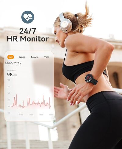 Agptek Smart Watch for Women ، 5ATM Waterproof Smartwatch للهواتف Android و iOS ، ومتعقب اللياقة البدنية مع أكثر من 100 أوضاع رياضية ، ومراقبة معدل ضربات القلب شاشة نوم ، وردي in Saudi Arabia