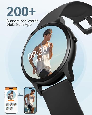 Agptek Smart Watch for Women ، 5ATM Waterproof Smartwatch للهواتف Android و iOS ، ومتعقب اللياقة البدنية مع أكثر من 100 أوضاع رياضية ، ومراقبة معدل ضربات القلب شاشة نوم ، وردي in Saudi Arabia