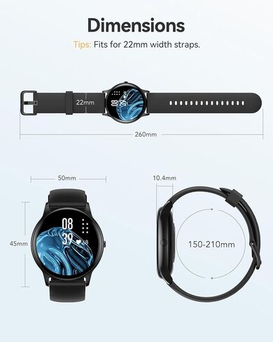 Agptek Smart Watch for Women ، 5ATM Waterproof Smartwatch للهواتف Android و iOS ، ومتعقب اللياقة البدنية مع أكثر من 100 أوضاع رياضية ، ومراقبة معدل ضربات القلب شاشة نوم ، وردي in Saudi Arabia