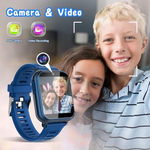 Watch Watch For Kids مع 24 ألغاز ألعاب HD شاشة تعمل باللمس الكاميرا فيديو Music Player Player Clock Clock Flashlight 12/24 HR Kids Watches Gail in Kuwait