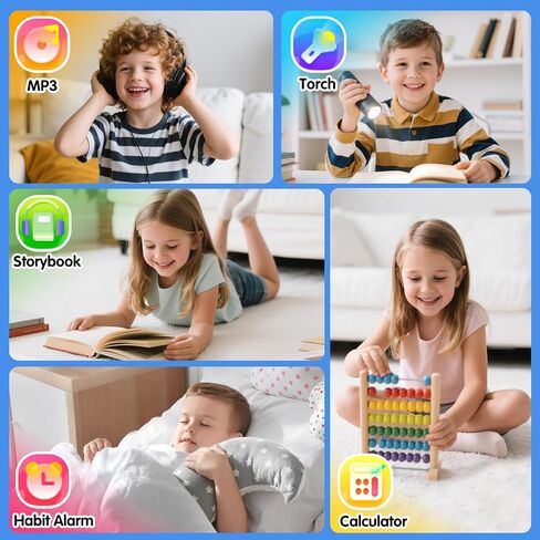 Watch Watch For Kids مع 24 ألغاز ألعاب HD شاشة تعمل باللمس الكاميرا فيديو Music Player Player Clock Clock Flashlight 12/24 HR Kids Watches Gail in Kuwait