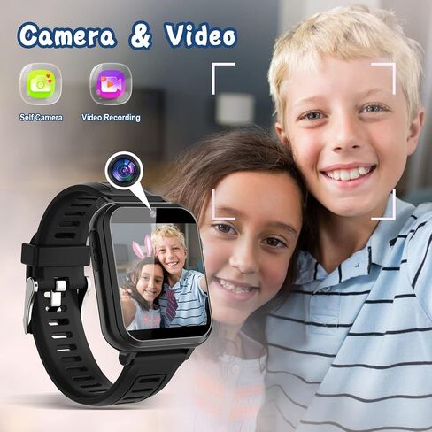 Watch Watch For Kids مع 24 ألغاز ألعاب HD شاشة تعمل باللمس الكاميرا فيديو Music Player Player Clock Clock Flashlight 12/24 HR Kids Watches Gail in Kuwait