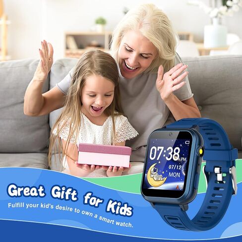 Watch Watch For Kids مع 24 ألغاز ألعاب HD شاشة تعمل باللمس الكاميرا فيديو Music Player Player Clock Clock Flashlight 12/24 HR Kids Watches Gail in Kuwait