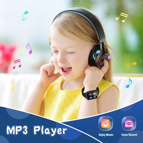 Watch Watch For Kids مع 24 ألغاز ألعاب HD شاشة تعمل باللمس الكاميرا فيديو Music Player Player Clock Clock Flashlight 12/24 HR Kids Watches Gail in Kuwait