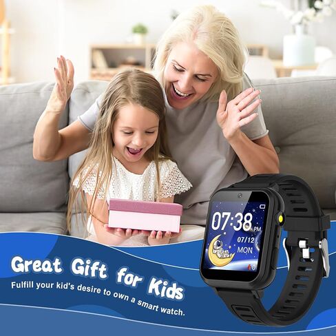 Watch Watch For Kids مع 24 ألغاز ألعاب HD شاشة تعمل باللمس الكاميرا فيديو Music Player Player Clock Clock Flashlight 12/24 HR Kids Watches Gail in Kuwait