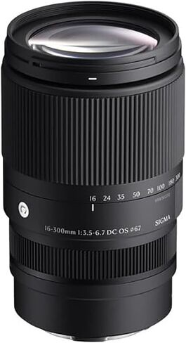Sigma 16-300mm F3.5-6.7 DC OS العدسة المعاصرة للكاميرات Canon RF Lirrorless Compact All-in-One مع ضبط HLA Autofocus ، 6-Stop OS2 | حزمة مع Deco Gear Accessory Kit | الولايات المتحدة الأمريكية المعتمدة النموذج in Kuwait