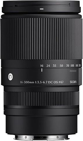 Sigma 16-300mm F3.5-6.7 DC OS العدسة المعاصرة للكاميرات Canon RF Lirrorless Compact All-in-One مع ضبط HLA Autofocus ، 6-Stop OS2 | حزمة مع Deco Gear Accessory Kit | الولايات المتحدة الأمريكية المعتمدة النموذج in Kuwait