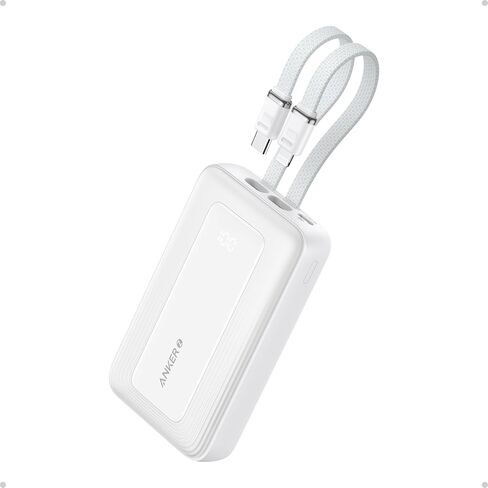 Anker Zolo Power Bank, 10,000mAh 30W Max Fast Portable Charger with Built-in USB-C and MFi Certified Lightning Cables, USB-C&A, Battery Pack for iPhone 16/15 Series, MacBook, Galaxy (Black) in Saudi Arabia