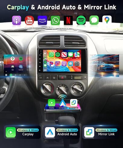 2G+64G Radio Toyota 4Runner 2003-2009 ، لـ Tundra 2003-2006 ، لـ Sequoia 2003-2007 Car Stereo ، Wireless Carplay Android Auto ، DSP EQ ، 7 'HD IPS Touchscreen ، 26UIS GPS Bluetooth Bakcup Camera in Saudi Arabia