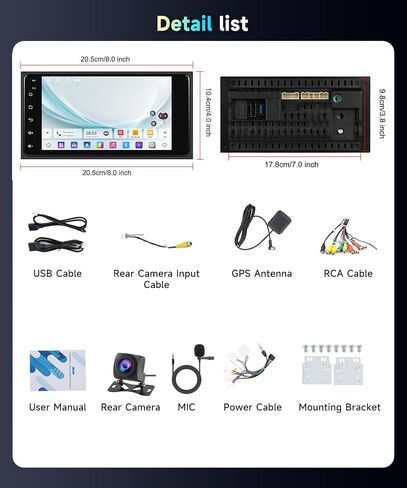 2G+64G Radio Toyota 4Runner 2003-2009 ، لـ Tundra 2003-2006 ، لـ Sequoia 2003-2007 Car Stereo ، Wireless Carplay Android Auto ، DSP EQ ، 7 'HD IPS Touchscreen ، 26UIS GPS Bluetooth Bakcup Camera in Saudi Arabia