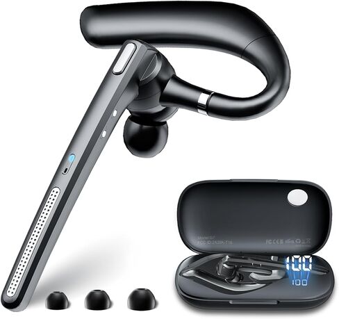 سماعة Bluetooth Headset v5.3 ، سماعة أذن لاسلكية مع 500 مللي أمبير في الساعة شحن سماعات الرأس الخالية من الضوضاء. in Saudi Arabia