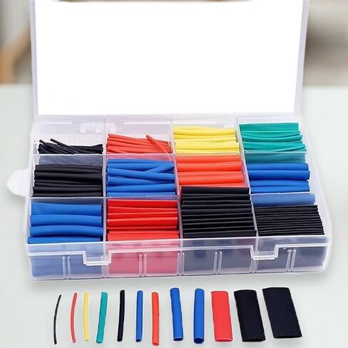 127Pcs Heat Shrink Tubing Kit - 7 Size Electrical Wire Insulation Set - for Automotive, Industrial & DIY Projects in Saudi Arabia