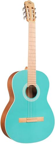 جيتار كوردوبا بروتيجي C1 ماتيز الكلاسيكي باللون المرجاني مع حقيبة أزعج من النايلون المعاد تدويره المطابق للألوان in Kuwait