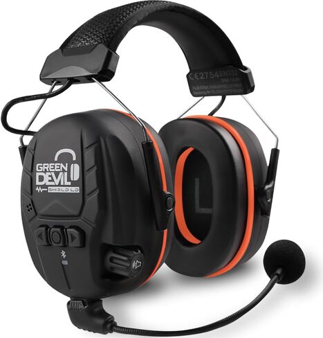 GREEN DEVIL Electronic Bluetooth Hearing Ear Protection Headphones With Boom Microphones 27dB Noise Cancelling Earmuffs in Saudi Arabia
