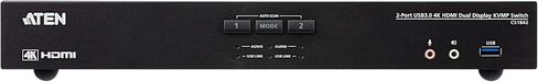 ATEN CS1842 2-Port USB 3.0 4K HDMI Dual Display KVM Switch with Audio and USB Hub – Supports UHD 4K 60Hz, Hotkey Switching Multi-Device Control for Desktop Workstation in Saudi Arabia
