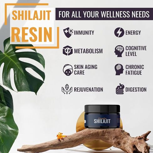 Pure Organic Mongolian Shilajit Resin - Himalayan Shilajit Supplement for Men and Women, 100% Pure, Natural, and Black Shilajit Resin - Natural Source of Fulvic Acid (50 Gram) in Saudi Arabia