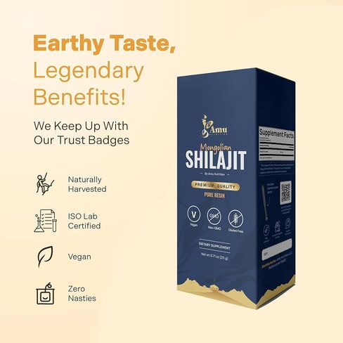 Pure Organic Mongolian Shilajit Resin - Himalayan Shilajit Supplement for Men and Women, 100% Pure, Natural, and Black Shilajit Resin - Natural Source of Fulvic Acid (50 Gram) in Saudi Arabia