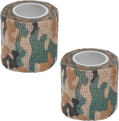 2 Rolls Camouflage Tape, Self Adhesive Wrap for Outdoor Climbing in Kuwait